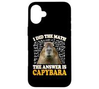 Boys Girls Kids I Did The Math Answer Capybara Meme Lover Custodia per iPhone 16 Plus