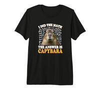 Boys Girls Kids I Did The Math Answer Capybara Meme Lover Maglietta Premium