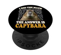 Boys Girls Kids I Did The Math Answer Capybara Meme Lover PopSockets PopGrip Adesivo