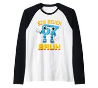 Boys Girls Kids Italian Brainrot Meme 67 Six Seven Maglia con Maniche Raglan