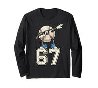 Boys Kids 67 Six Seven Sunglasses Dabbing Baseball Lover Maglia a Manica