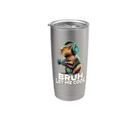 Boys Kids Video Gamer Let Me Cook Meme Lover Bruh Capybara Bicchiere termico in acciaio inox doppia parete