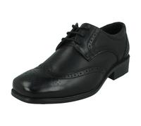 Boys Spot On Low Heel Lace Up Brogue School Shoes N1R156