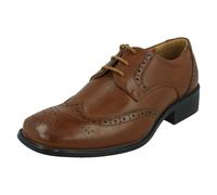 Boys Spot On Low Heel Lace Up Brogue School Shoes N1R156