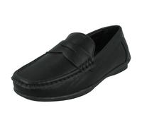 Boys Thomas Blunt Scarpe Smart Loafer Slip On Tan Nero 'N1R155'