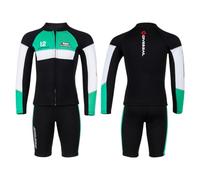 Boys,XXL,Muta in Neoprene 2,5 mm Due Pezzi per Bambini e Bambine, Set con Giacca con Zip Frontale e Pantaloncini, Costume Termico con Protezione Solare UPF 50+ per Surf, Nuoto, Snorkeling