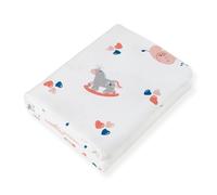 BOYSSPAA Coperta sottile per neonati con orsetto adorabile 100% cotone, coperta per neonati traspirante per primavera o estate, coperta per culla, passeggino/asciugamano, accessori essenziali per