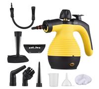 Boyuan Pulitore a Vapore, Vaporizzatore Portatile per La Pulizia, Pressurizzato Multiuso, Uso Domestico, Pulitore a Vapore con 10 Accessori per Moquette, Tende, Divani, Cucina, Auto, Bagni