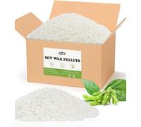 BOYUJK Cera di Soia per Candele 5KG, Premium Natural Cera per Candele, 100% Cera per Candele Fai da Te per La Produzione di Candele da Agricoltura Biologica