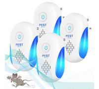 BOYUNSHI - Repellente elettronico per topi ad ultrasuoni, per interni, efficace contro topi, ratti, zanzare, scarafaggi, falene, formiche, roditori, ragni (confezione da 4)