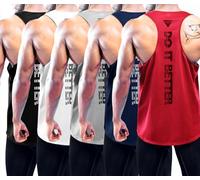 Boyzn - Canotte da uomo, confezione da 1, 3 o 5 pezzi, con scollo a Y, per allenamento in palestra, canotte atletiche per palestra, canotte fitness e bodybuilding senza maniche, S