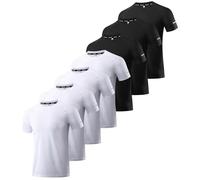 Boyzn Confezione da 1, 3, 5 o 7 magliette da uomo per allenamento e corsa, vestibilità asciutta, maglietta a maniche corte per palestra e atletica, Confezione da 7 - bianco/bianco/bianco/nero/nero, S