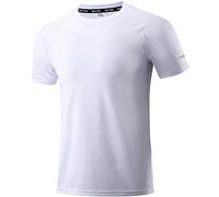Boyzn Confezione da 1, 3 o 5 magliette sportive da uomo, a maniche corte, funzionali, ad asciugatura rapida, traspirante, per allenamento, bodybuilding, Bianco (1 pezzo), M