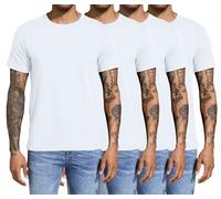 Boyzn Confezione da 2, 3 o 4 magliette da uomo basic in cotone, casual, leggere, estive, a maniche corte, casual, da uomo, con scollo rotondo