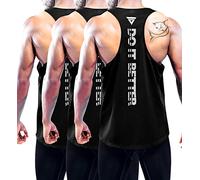 Boyzn Confezione da 3 canottiere da uomo, estive, senza maniche, traspiranti, per palestra, allenamento, palestra, bodybuilding, senza maniche, Confezione da 3 pezzi, colore nero, M