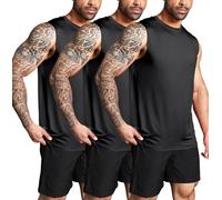 Boyzn - Maglietta Senza Maniche da Uomo, Confezione da 3 Magliette Senza Maniche per Palestra, Atletica, Bodybuilding, Fitness, Senza Maniche, 3-Nero, M