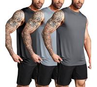 Boyzn - Maglietta senza maniche da uomo, confezione da 3 magliette senza maniche per palestra, atletica, bodybuilding, fitness, senza maniche, unità-nero/grigio/grigio scuro, XXL