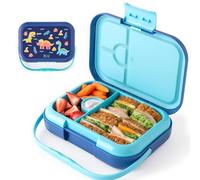 BOZ Porta Pranzo per Bambini (Dinosauri) - Lunch Box Bambini 3-7 Anni - Schiscetta Pranzo a Scomparti - Bento Box Bambini per Scuola, Asilo o Campo Estivo - Portavivande Lavabile in Lavastoviglie