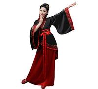 BOZEVON Donna Abiti Tuta Tang - Costume Tradizionale di Stile Cinese Antico Abiti Hanfu - Per Spettacolo Teatrale Prestazioni Cosplay, Stile-1/XL