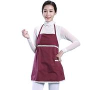 BOZEVON Grembiule per Premaman Anti-Radiazioni - Doppia Protezione della Fibra Metallica Abbigliamento di Premaman Vestiti maternità Anti-Radiazioni, Rosso Scuro