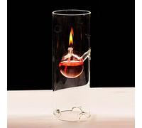 BOZHEN Lampada ad Olio di Vetro Trasparente Lampade ad Olio per Uso Interno Lampada di Cherosene Artigianale Moderna Luce Notturna di Illuminazione di Emergenza Squisite luci Decorative di fattura