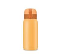 Boziee Mini thermos in acciaio inox, 200 ml/360 ml, con chiusura a bottiglia, mini thermos per sport, travel, scuola, attività all'aperto, senza BPA (Arancione 360ML)
