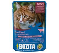 Bozita Bocconcini in Gelatina Sterilised 12 x 85 g umido per gatti - Manzo