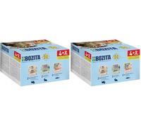 Bozita Confezione da prova di cibo umido per gatti 4 + 2 Tetra Mixpack Tetra in salsa 6 x 370 g, senza cereali, senza zucchero, senza coloranti, 2 pezzi di pollo e tacchino, coniglio, salmone