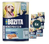 Bozita Dog Paté Agnello con postbiotici 6 x 400 g - Cibo per cani single - cibo umido ad alta intensità di sapore senza cereali a forma di paté per il cane
