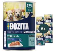 Bozita Dog Paté Puppy Vitello con postbiotici 6 x 400 g - Cibo per cani single - cibo umido pieno e insapore, senza cereali, a forma di paté per cuccioli e cani giovani
