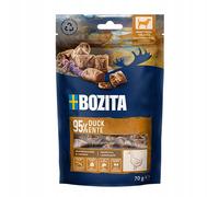 BOZITA Meaty Bites - Snack per cani con 95% di anatra, 70 g, porzionabile con una sola mano, senza cereali, senza pollo e senza glicerina, deliziosi che il tuo cane adorerà