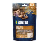 BOZITA Meaty Bites - Snack per cani con 95% di anatra, 70 g, porzionabile con una sola mano, senza cereali, senza pollo e senza glicerina, deliziosi che il tuo cane adorerà