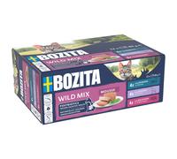 BOZITA Mousse Ocean Mix - Cibo umido per gatti gourmet in piccole dosi 12 x 85 g - con postbiotici per sostenere una flora intestinale sana con tonno, salmone e merluzzo carbonaro