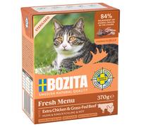 Bozita Tetra Bocconcini in gelatina 6 x 370 g Alimento umido per gatto - Sterilised con Pollo & Manzo