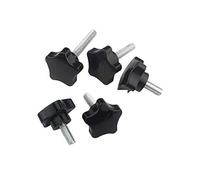 BOZONLI 5 pezzi M6×40mm Vite a testa zigrinata, pomello zigrinato in plastica con pomello a testa zigrinata
