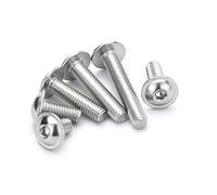 BOZONLI Bulloni Viti a Testa Bombata con Flangia - Viti a Esagono Incassato con Flangia - Viti a Brugola in acciaio inossidabile, M5x16mm,30 pcs