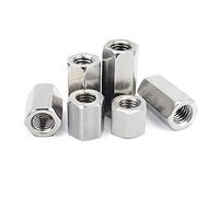 BOZONLI M10 Dadi Esagonali Lunghi, Dado Esagonale Lungo Dado a barretta lunga Dado d'accoppiamento esagonale Filettatura femmina Esagono incassato Barra filettata Stelo esagonale(M10×17×22mm,2 pcs)