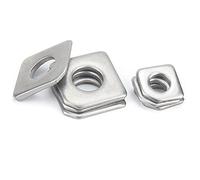 BOZONLI M10 Rondella Quadrata, Guarnizione Quadrata Obliqua in Acciaio Inossidabile, Guarnizione Piatta in Acciaio a forma di I, Guarnizione Dentellata, 5 pcs