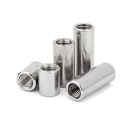 BOZONLI M8 Manicotti Filettati Rotondi, Dadi di accoppiamento tondi, Giunto rotondo per raccordi in acciaio inox(M8×12×25mm,2 pcs)