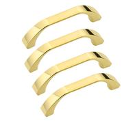 BOZONLI Maniglie per Mobili da Cucina, 4 Pezzi Maniglia in Lega di Zinco per Armadio da Cucina Guardaroba, Distanza Fori 64 mm (Oro)