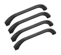 BOZONLI Maniglie per Mobili da Cucina, 4 Pezzi Maniglia in Lega di Zinco per Armadio da Cucina Guardaroba, Distanza Fori 96 mm (Nero)