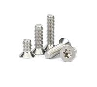 BOZONLI Viti a Macchina Torx Bulloni a Testa piatta Viti Bulloni Inox, bulloni a testa svasata Torx M4×6mm,50 pcs