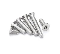 BOZONLI Viti a Macchina Torx Bulloni a Testa piatta Viti Bulloni Inox, Vite antifurto a testa svasata Torx M6×8mm,10 pcs