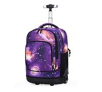 BOZONLI Zaino trolley scolastico zaino carrello zaino scuola diversi colori zaino zaino per bambini zaino scuola ragazza ragazzo con ruote, Cielo stellato viola, Taille unique, Borsa da viaggio