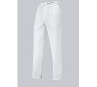 BP 1359-130-21-56l, Pantalone uomo, con pieghe e tasche 205,00 g/m², Puro cotone bianco, 39/40l