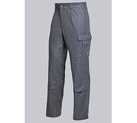 BP 1486-060-53/28/29, Pantaloni da lavoro, con elastico sul retro 300,00 g/m², Puro cotone, Colore grigio scuro, Taglia 28/29