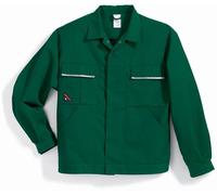 BP 1602-559-74-48/50n, Giacca da lavoro, fascia con bottoni automatici a scomparsa e tasche 245,00 g/m², misto tessuto verde medio, 38/40n