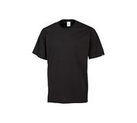 BP 1621-171-32-S - Maglietta unisex con maniche a 1/2, girocollo, lunghezza 70 cm, 180 g/m², colore nero, S