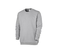 BP 1623-193-51-S - Felpa unisex a maniche lunghe, scollo rotondo, polsini a maglia su maniche e orlo, in cotone rinforzato, 320 g/m², colore: grigio chiaro, S