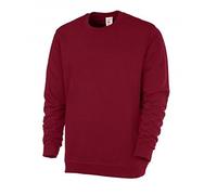 BP 1623-193-82-3XL - Felpa unisex a maniche lunghe, scollo rotondo, polsini a maglia su maniche e orlo, 320,00 g/m², cotone rinforzato, colore: vinaccia